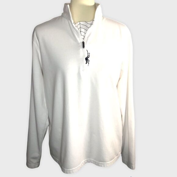Spyder 1/4 Zip Men’s Pullover White Size Medium - Picture 1 of 16